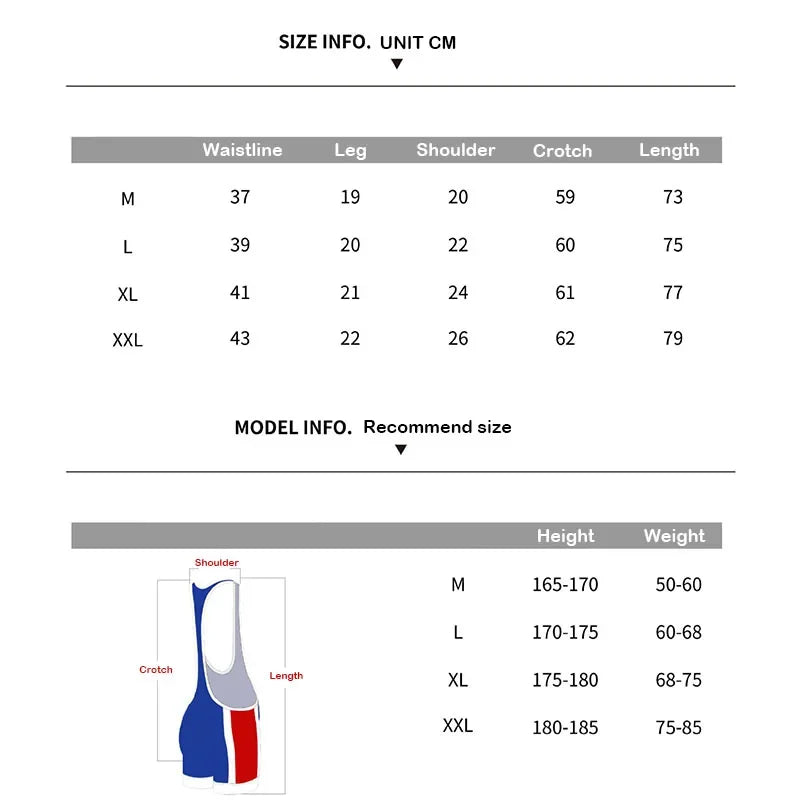 size chart of Men’s Fever Dream Ombré Singlet – pridevoyageshop.com – gay men’s harness, lingerie and fetish wear