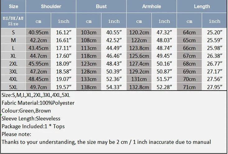 size chart of Open Season Crop Top – pridevoyageshopcom – gay mens clubwear mesh tanks crop tops fashion tops partywear activewear