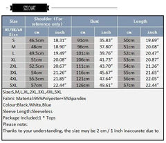 size chart of Pull Me Closer Chain Strap Tank - pridevoyageshop.com - gay men's fashion, clubwear, party outfit