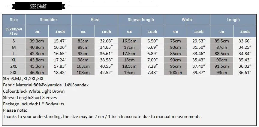 size chart of Ramrod V‑Zip Bodysuit - pridevoyageshop.com - gay men's lingerie, bodywear, fetish wear