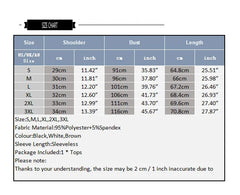size chart of The Main Drag Zip Rib Vest - pridevoyageshop.com - gay men’s harness, lingerie and fetish wear