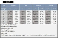 size chart of The Proposition Mesh Tank - pridevoyageshop.com - gay men's fashion, clubwear, party outfit