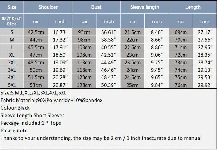 size chart of The TV Is On Shirt Stripe Mesh Tee - pridevoyageshop.com - gay men's fashion, clubwear, party outfit