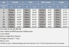 size chart of The TV Is On Shirt Stripe Mesh Tee - pridevoyageshop.com - gay men's fashion, clubwear, party outfit