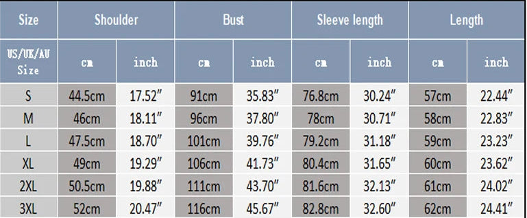 size chart of Veiny Shaft Mesh Long Sleeve - pridevoyageshop.com - gay men’s harness, lingerie and fetish wear