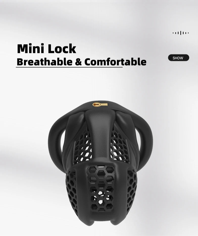 size details of Begging Hive Chastity Cage from Pridevoyageshop
