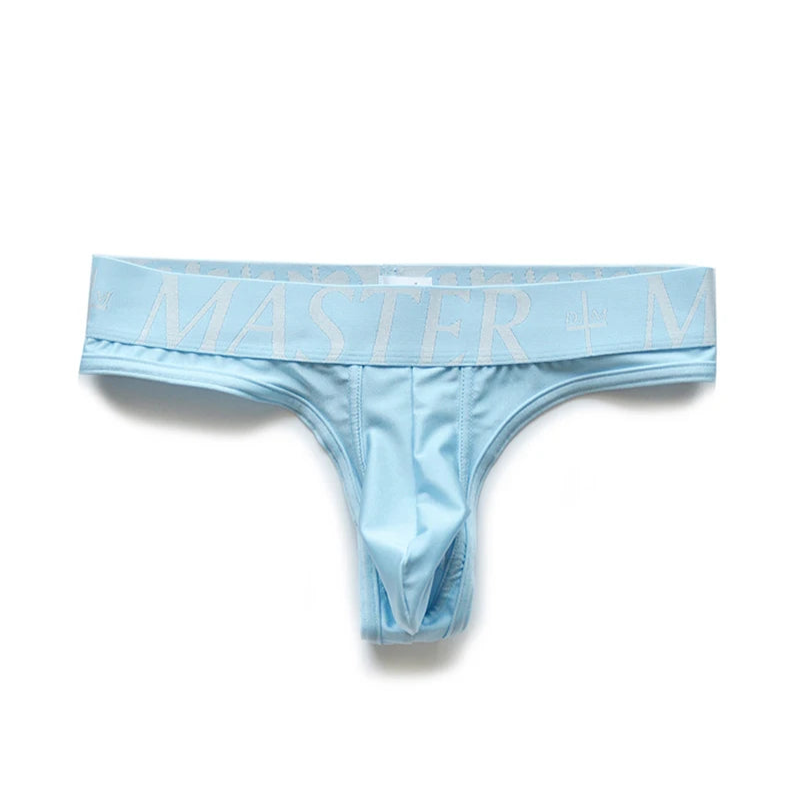 sky blue DM Men’s Master Glossy Thong - pridevoyageshop.com - gay men’s thongs, boxers, briefs and jockstraps