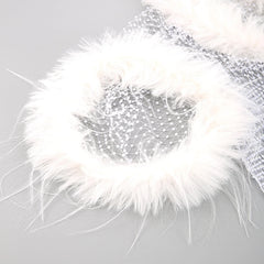white Cherub Wing Feather Mesh Tank - pridevoyageshop.com - gay men’s harness, lingerie and fetish wear