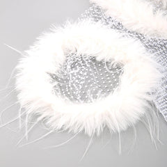 white Cherub Wing Feather Mesh Tank - pridevoyageshop.com - gay men’s harness, lingerie and fetish wear