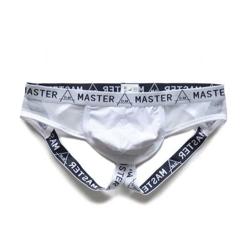 white DM Men’s Master Mesh Jockstrap - pridevoyageshop.com - gay men’s thongs, boxers, briefs and jockstraps