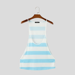 white Daddys DeepCut Stringer Tanks – pridevoyageshopcom – gay mens clubwear mesh tanks crop tops fashion tops partywear activewear