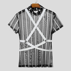 white Lockdown Harness Mesh Top - pridevoyageshop.com - gay men’s harness, lingerie and fetish wear