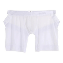 white Men's Bare Cheeks Sheer Jock Shorts