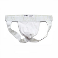 white Men’s D.M. Dom Jockstrap - pridevoyageshop.com - gay men’s thongs, boxers, briefs and jockstraps