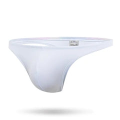 white Men’s Fire Island Cabana Swim Bikini Thong – pridevoyageshop.com – gay men’s sexy swim briefs, trunks, board shorts, and bikinis