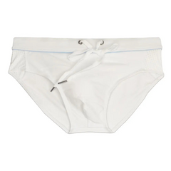 white Men’s Hole Patrol Side Mesh Swim Briefs - pridevoyageshop.com - gay men’s sexy swim briefs, trunks, board shorts, and bikinis