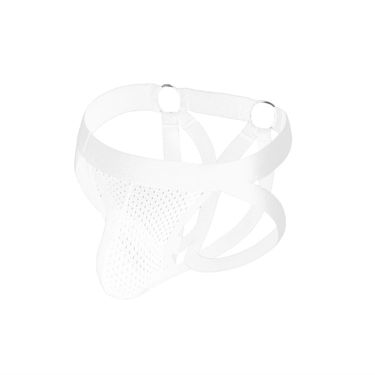 white Men’s Hoop Bandage Harness Jockstrap Men’s Hoop Bandage Harness Jockstrap - pridevoyageshop.com - gay men’s thongs, boxers, briefs and jockstraps