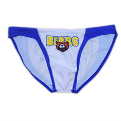 white Men’s Lil’ Bear Booty Swim Briefs - pridevoyageshop.com - gay men’s sexy swim briefs, trunks, board shorts, and bikinis