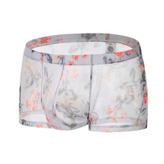 white Men’s Print See-Through Boxers - pridevoyageshop.com - gay men’s thongs, boxers, briefs and jockstraps