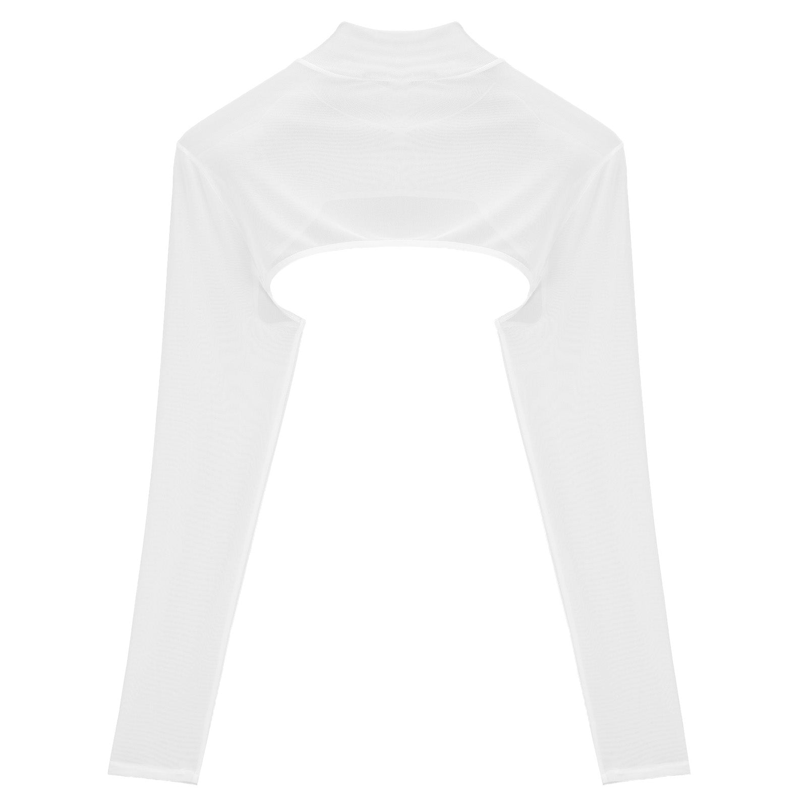 white Ringleader O-Ring Mesh Bolero - pridevoyageshop.com - gay men’s harness, lingerie and fetish wear