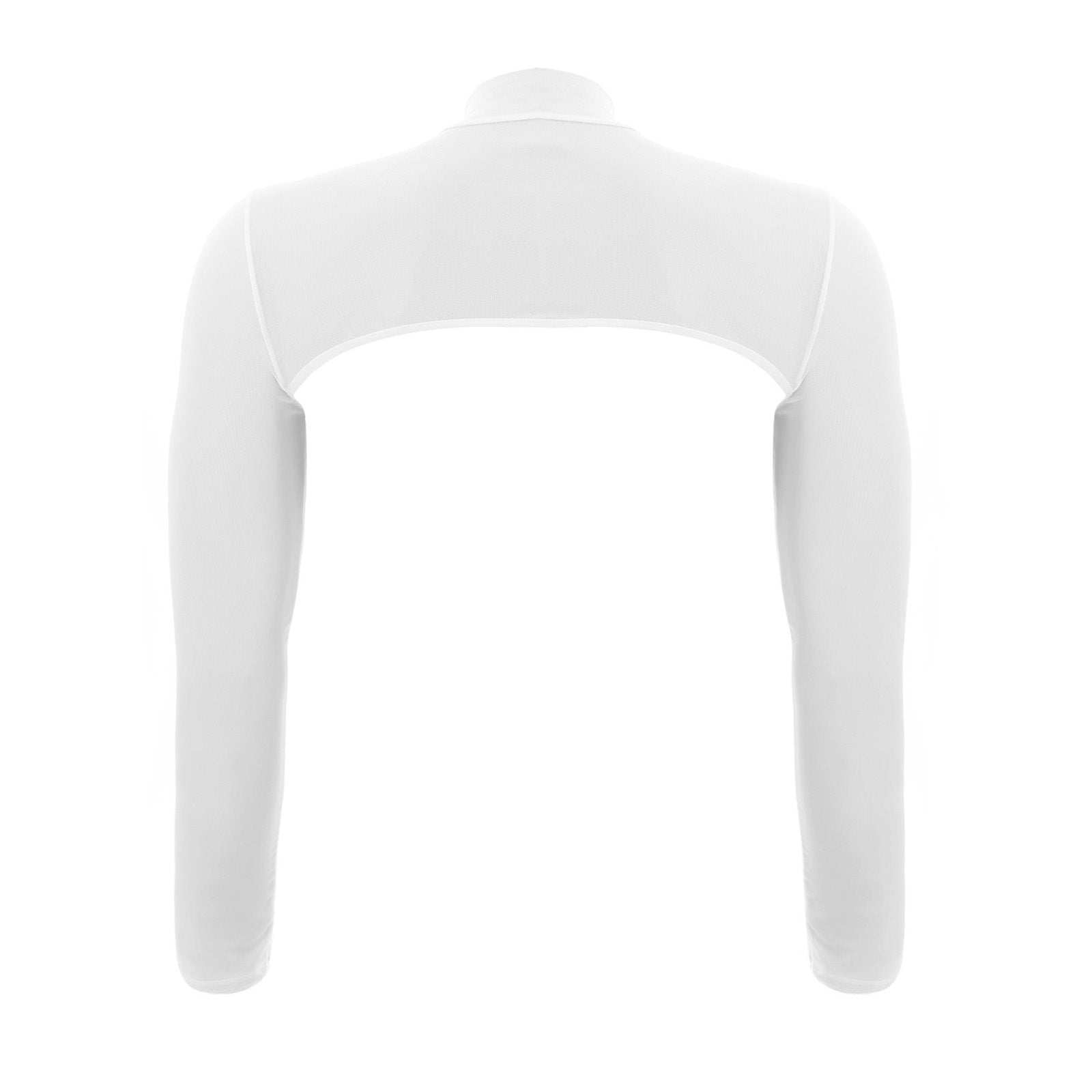 white Ringleader O-Ring Mesh Bolero - pridevoyageshop.com - gay men’s harness, lingerie and fetish wear