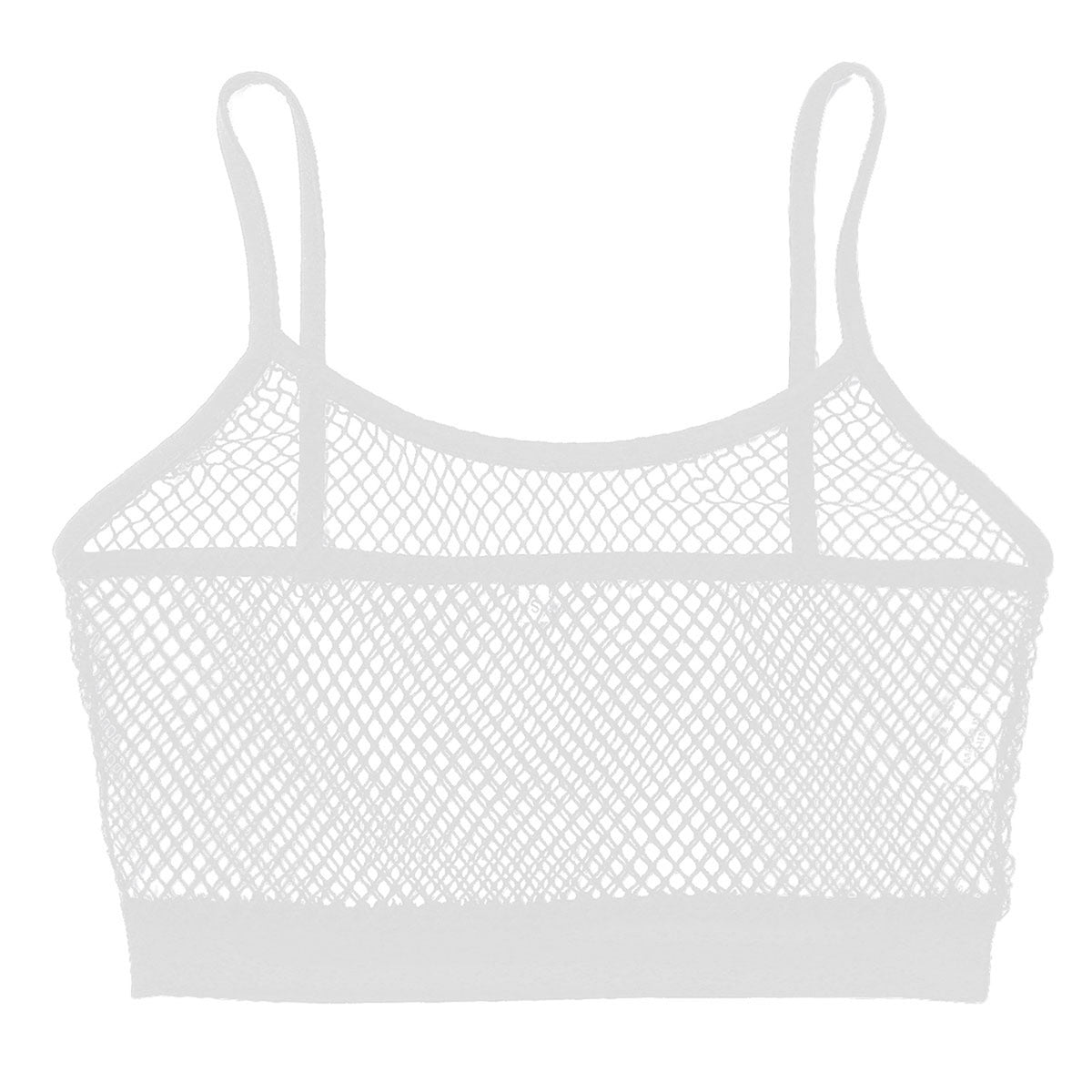 white Signal Boost Fishnet Cami - pridevoyageshop.com - gay men’s harness, lingerie and fetish wear