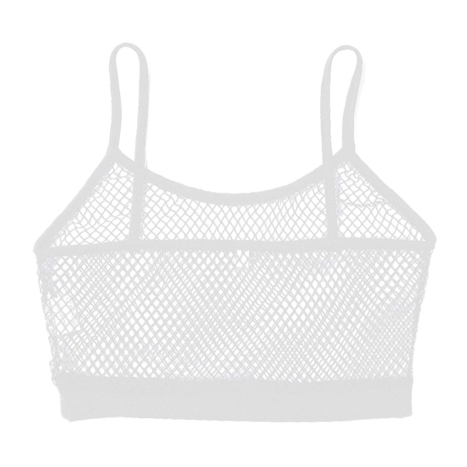 white Signal Boost Fishnet Cami - pridevoyageshop.com - gay men’s harness, lingerie and fetish wear