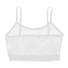 white Signal Boost Fishnet Cami - pridevoyageshop.com - gay men’s harness, lingerie and fetish wear