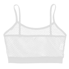 white Signal Boost Fishnet Cami - pridevoyageshop.com - gay men’s harness, lingerie and fetish wear