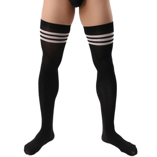 Black Over the Calf Socks: Long Sports Socks for Men | Gays Socks
