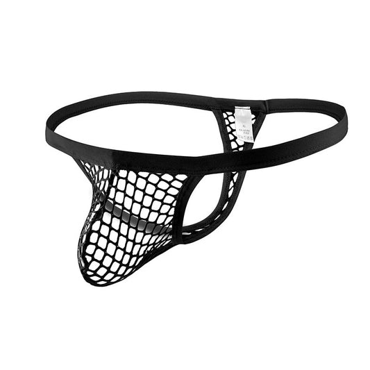 Black CLEVER-MENMODE - Fishnet Thongs: Mens See Thru Panties - pridevoyageshop.com - gay men’s underwear and swimwear