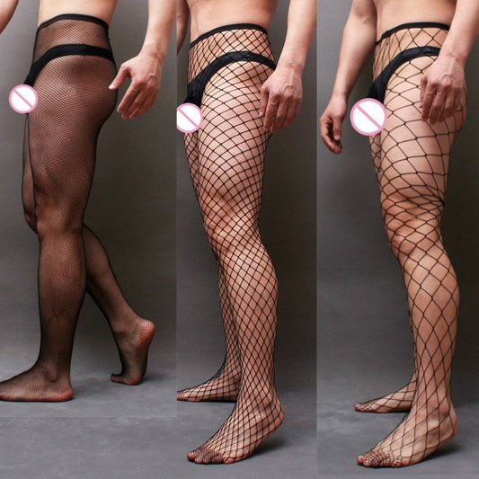 Erotic Mens Fishnet Stockings: Sexy Gay Lingerie- pridevoyageshop.com - gay men’s harness, lingerie and fetish wear