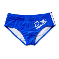 blue Gay Swimwear | DM Zipper Swim Briefs- pridevoyageshop.com - gay men’s underwear and swimwear