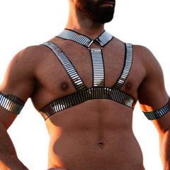 Futuristic Men's Chest Harness: Sexy Gay Clubbing Outfits and Lingerie- pridevoyageshop.com - gay men’s harness, lingerie and fetish wear