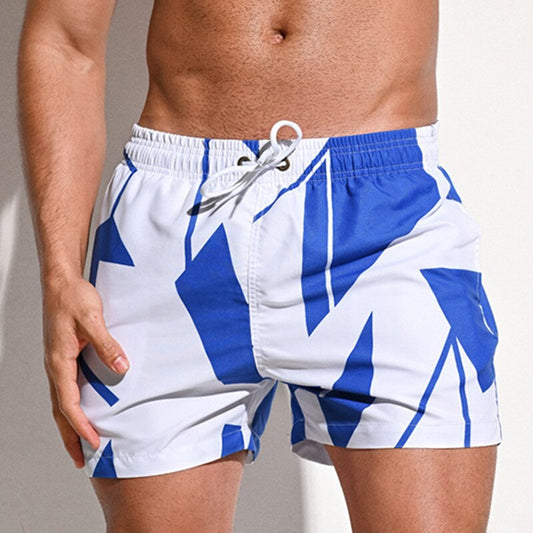 hot gay man in Gay Swimwear & Beachwear | Desmiit Color Block Board Shorts - pridevoyageshop.com - gay men’s underwear and swimwear