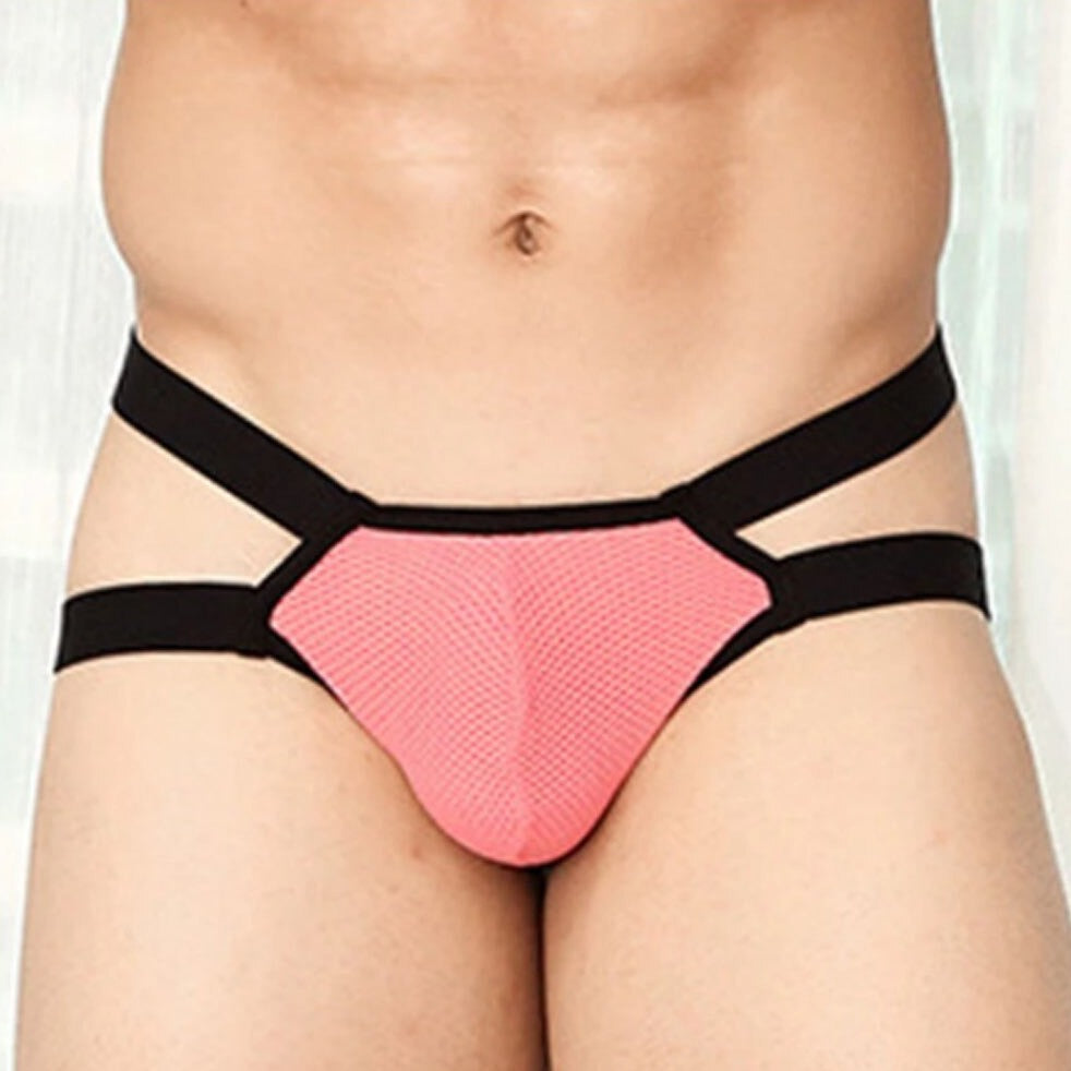 hot man in pink Gay Jockstrap: Bondage Jockstrap & Erotic Gay Lingerie- pridevoyageshop.com - gay men’s underwear and swimwear