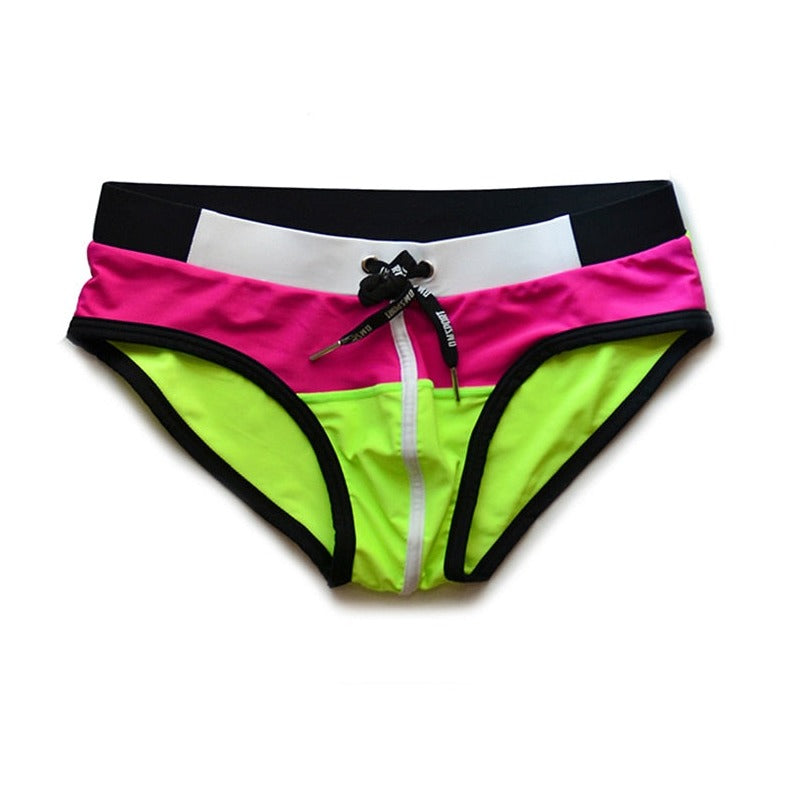 rose red Gay Swimwear | DM Laced Swim Briefs- pridevoyageshop.com - gay men’s underwear and swimwear